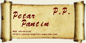 Petar Pantin vizit kartica